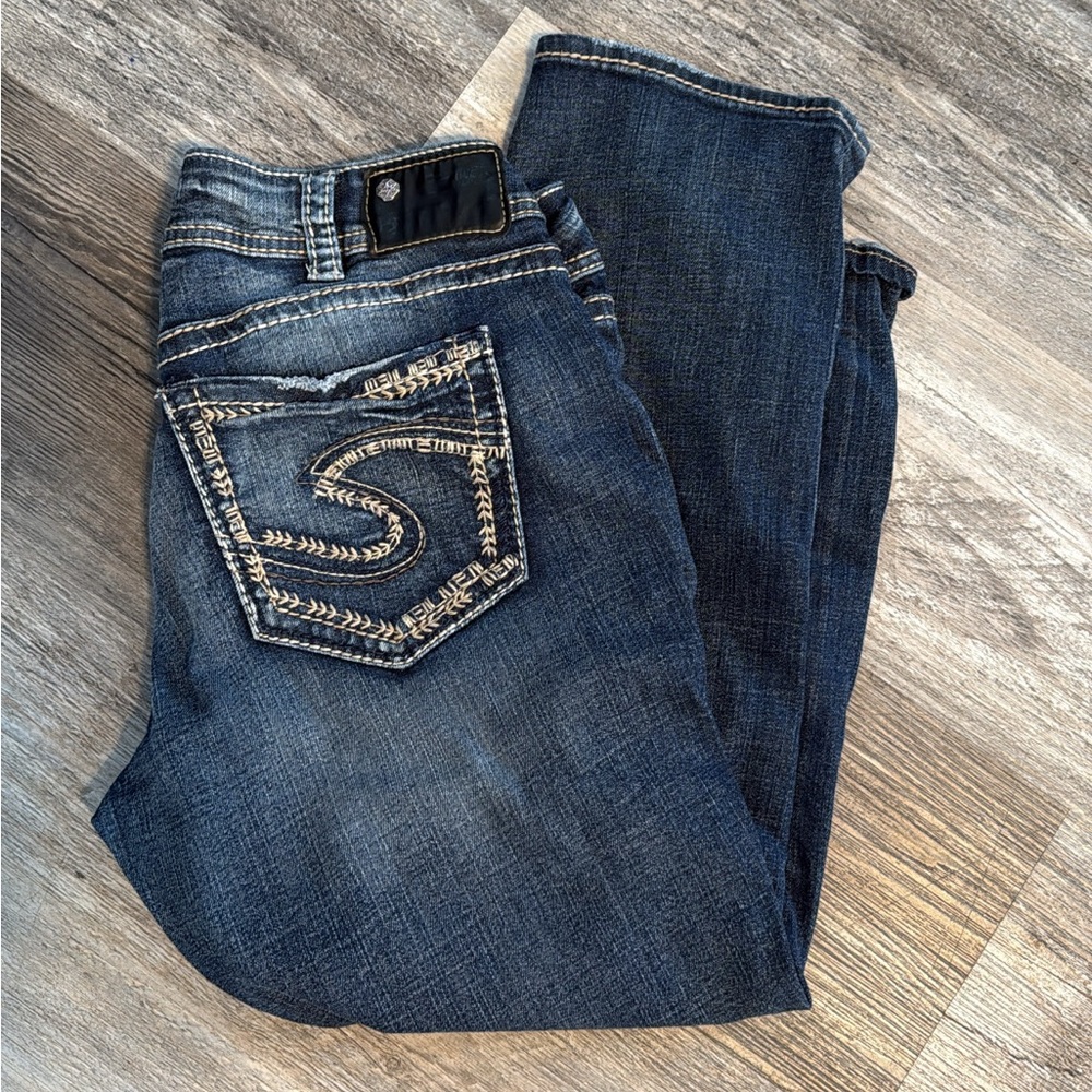 Silver Jeans Dark Blue Cropped Denim